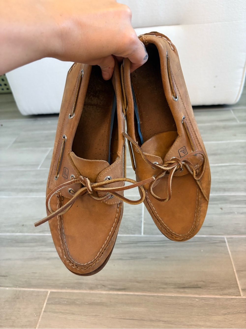 Sperry Original Sahara Leather Boat Shoes Men's 10